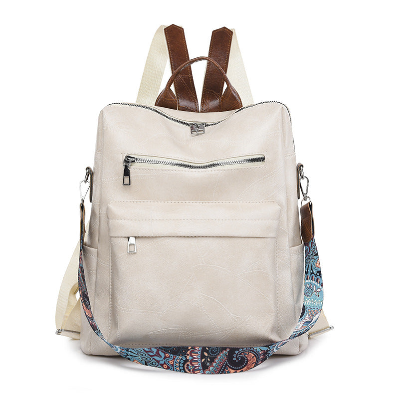 Wholesale Retro PU Large Capacity Travel Backpacks